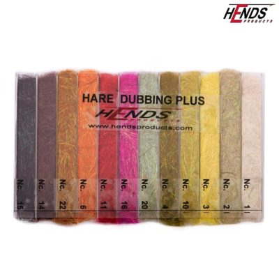 Hends Hare Plus Dubbing Box 12 colors HPDB01 - Dark