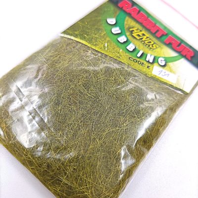 Hends Rabbit Fur Dubbing K131 - Olive/Yellow