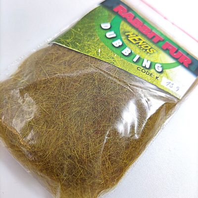Hends Rabbit Fur Dubbing K139 - Dark Olive/Yellow