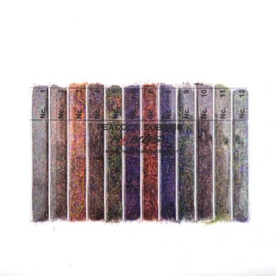 Hends Peacock Dubbing Box 12 colors PEDB01