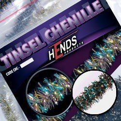 Hends Tinsel Chenille CHT15 6mm 1.5m - Peacock/Bronze