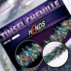 Hends Tinsel Chenille CHT16 6mm 1.5m - Peacock/Green