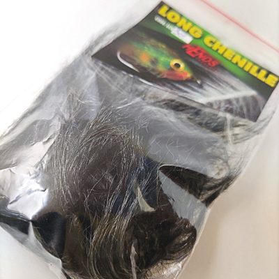 Hends Long Chenille LCH301 1.3m - Black with White Effect