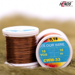 Hends Colour Wire 0,09mm 21,6m CWS33 - Brown