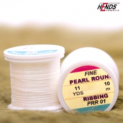 Hends Pearl Round Ribbing PRR01 10m - White