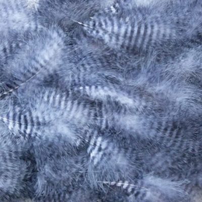 Hends Grizzly Marabou Feathers GM301 - White / Black Striped