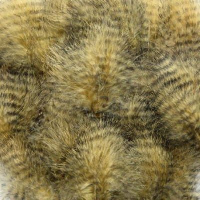 Hends Grizzly Marabou Feathers GM304 - Light Yellow Olive / Black Striped