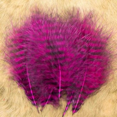 Hends Grizzly Marabou Feathers GM322 - Violet / Black Striped