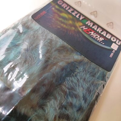 Hends Grizzly Marabou Feathers GM331 - Blue / Black Striped