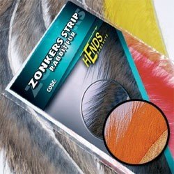 Hends Zonker Strips Rabbit Fur 3mm Z03 - Orange Fluo