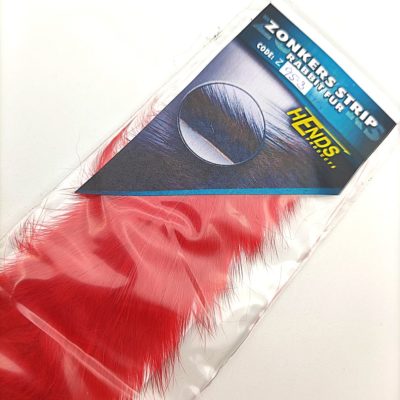 Hends Zonker Strips Rabbit Fur 3mm Z95 - Red Fluo