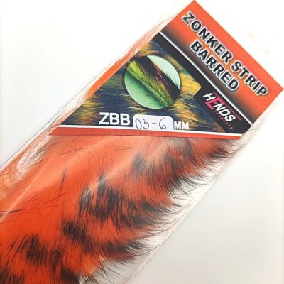 Hends Zonker Strips Barred 6mm ZBB03 - Orange/Black Stripes