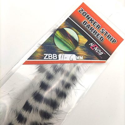 Hends Zonker Strips Barred 6mm ZBB11 - Grey/Black Stripes