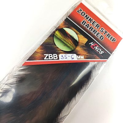 Hends Zonker Strips Barred 4mm ZBB35 - Rusty/Black Stripes
