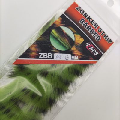Hends Zonker Strips Barred 6mm ZBB89 - Green/Black Stripes