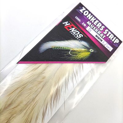 Hends Zonker Strips Muskrat 1,5mm ZM01 - White Cream