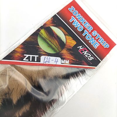 Hends Zonker Strips Two Tone Rabbit 4mm ZTT128 - Light Brown/Black