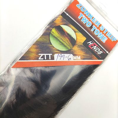 Hends Zonker Strips Two Tone Rabbit 6mm ZTT199 - Grey/Black