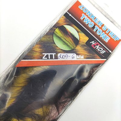 Hends Zonker Strips Two Tone Rabbit 6mm ZTT209 - Yellow/Black