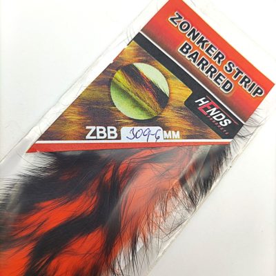 Hends Zonker Strips Two Tone Rabbit 4mm ZTT309 - Orange/Black