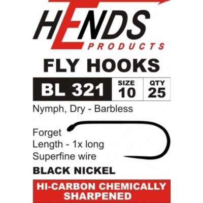 Fly Tying Hook Hends BL321– Size 10