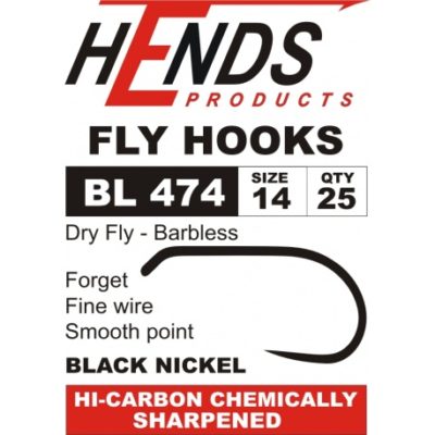 Fly Tying Hook Hends BL474 – Size 18