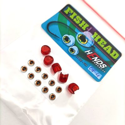 Hends Fish Head 4mm FIH08 - Red