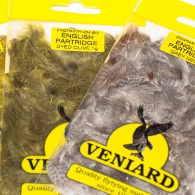 Veniard English Partridge Grey Neck Feathers - Light Olive - 1g
