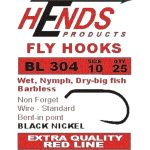Fly Tying Hooks Hends BL304 #18 25pcs - Black Nickel