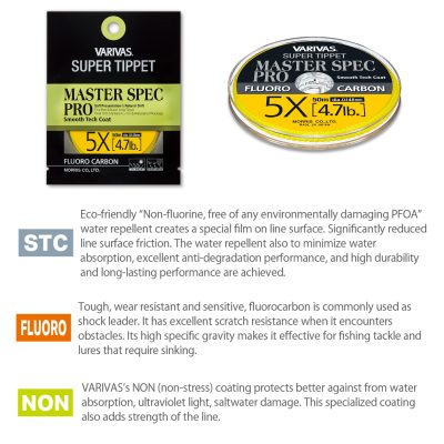 Varivas Super Tippet Master Spec PRO Fluorocarbon 5X 50m 4.7lb 0.148mm